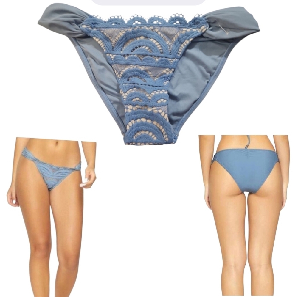 PQ Swim Lace Tie Side Full Bikini Bottoms